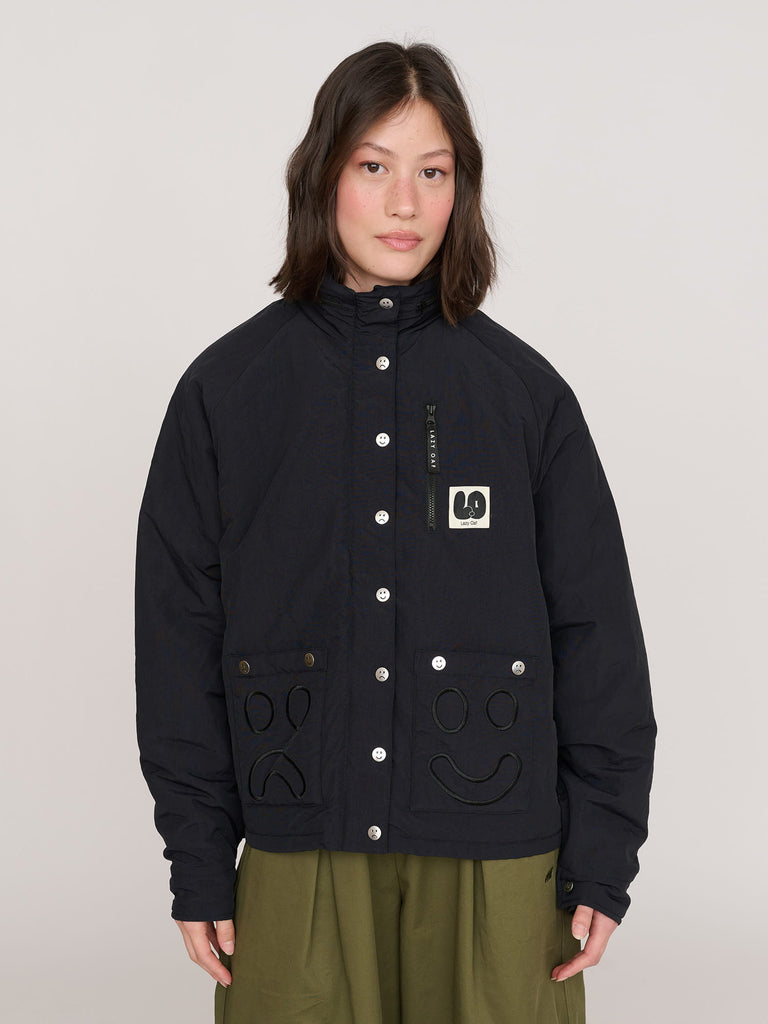 Short Wadded Happy Sad Jacket – Lazy Oaf