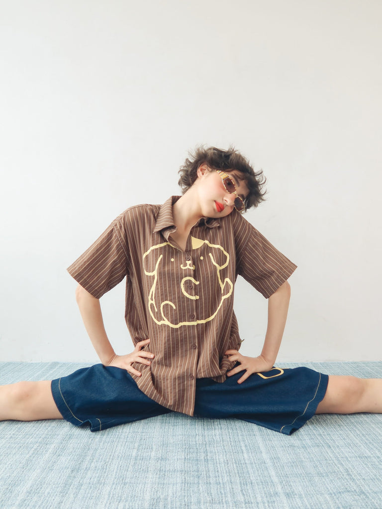 トップス pompom Pompompurin Boxy Shirt – Lazy Oaf