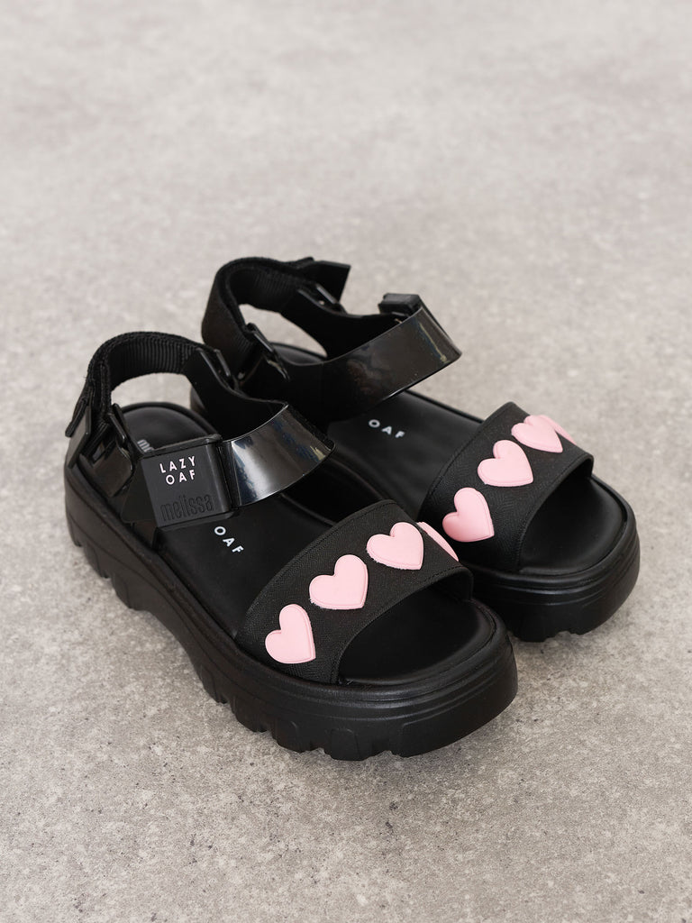 Melissa x LO Black & Pink Kick Off Sandal – Lazy Oaf