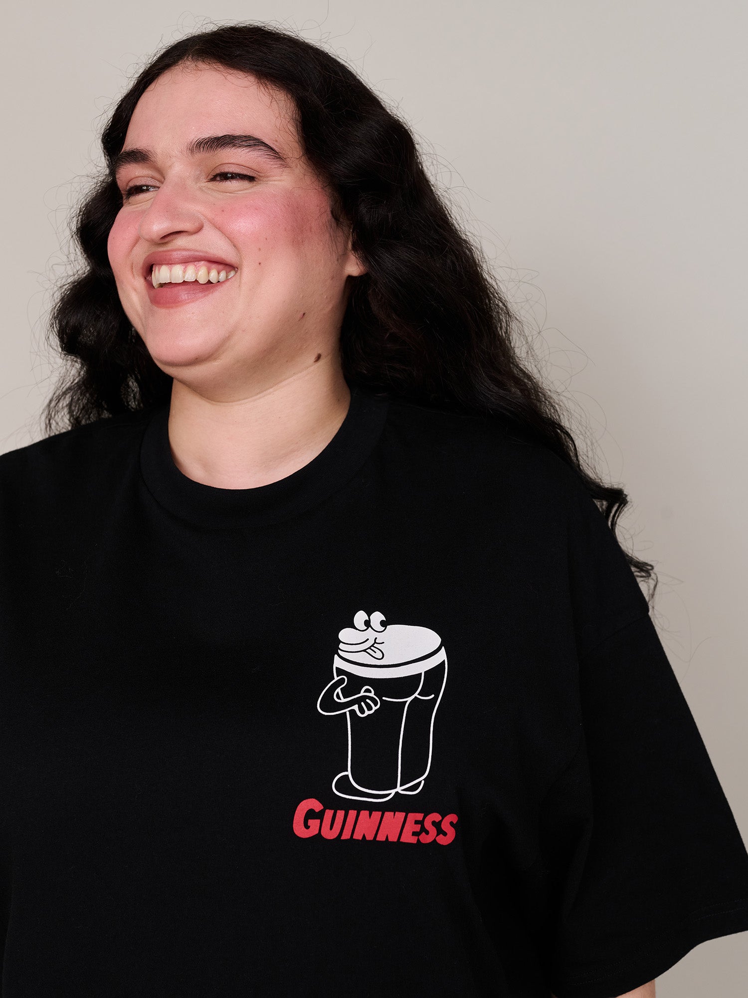 Guinness x Lazy Oaf Black Cheeky Pints T-Shirt