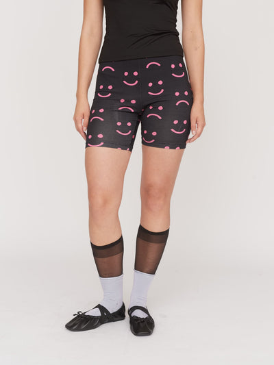 Pink Happy Sad Cycling Shorts