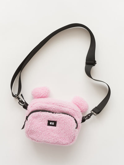 Pink Fleece Bear Bag