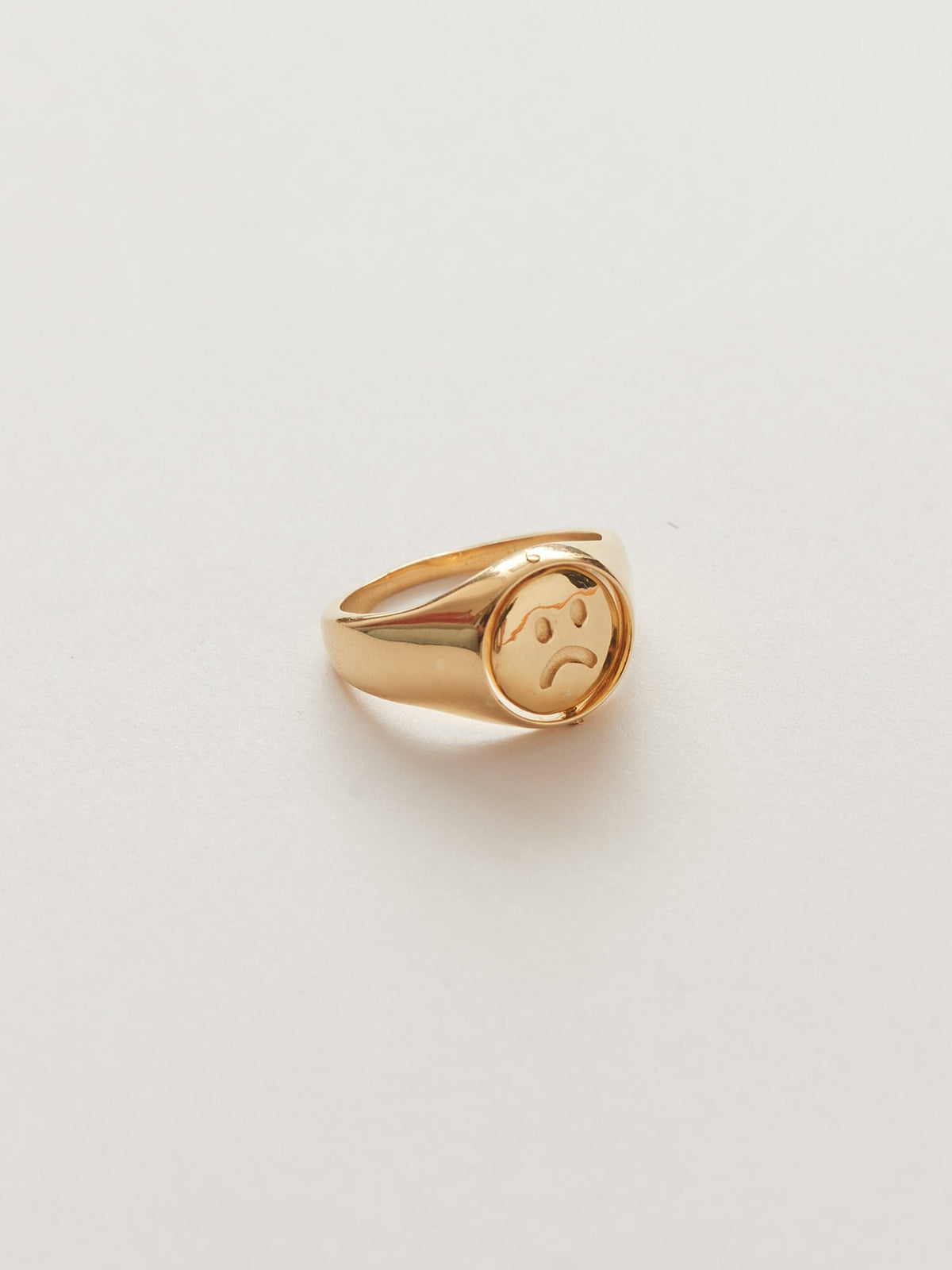 LO x Good Daze Spinner Happy Sad Ring Gold
