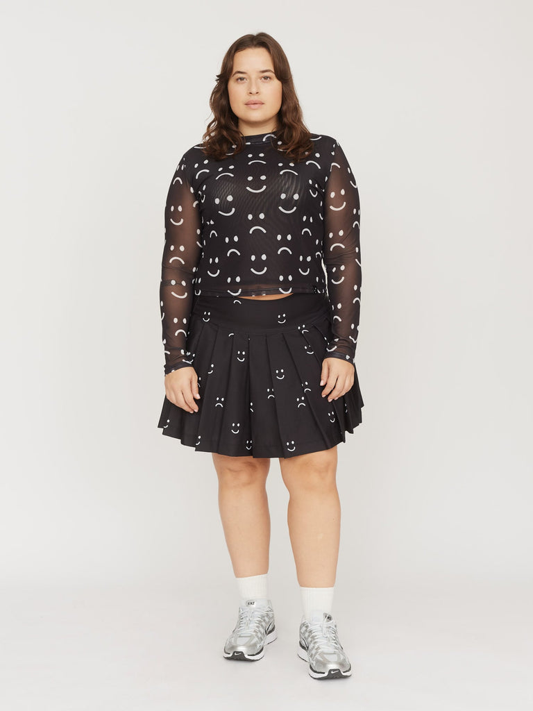 Happy Sad Long Sleeve Mesh Top – Lazy Oaf