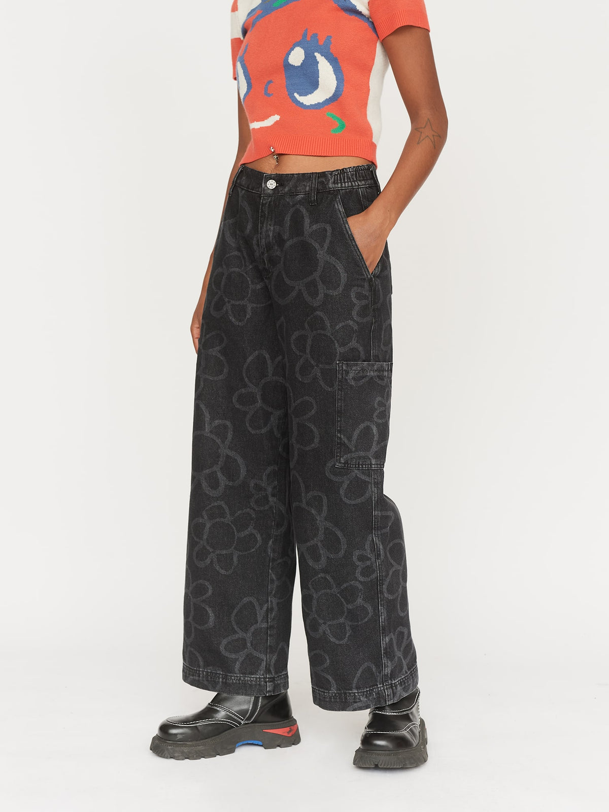 Flower Scribble Pants