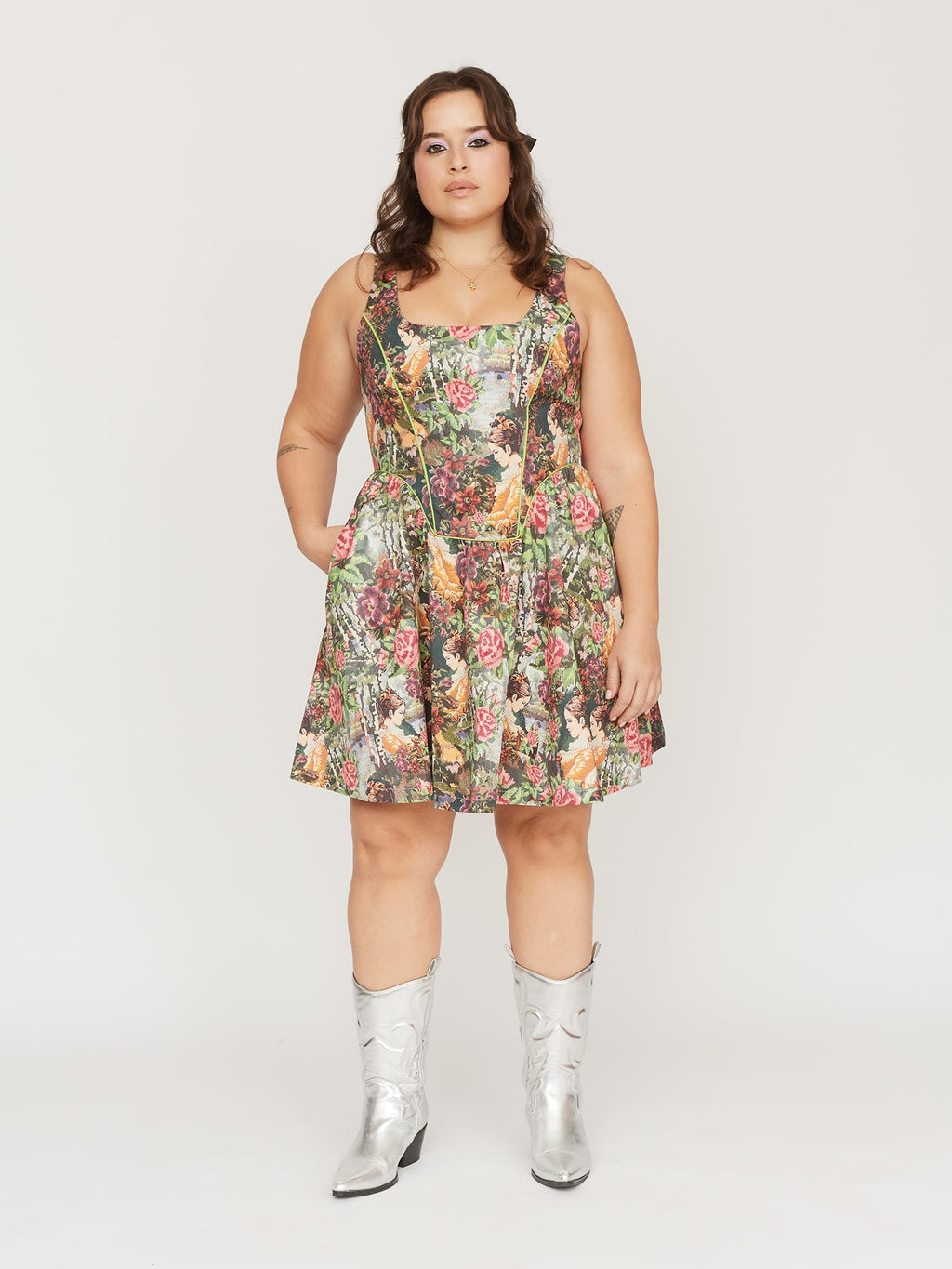 tapestry dress Tapestry Corset-Style Dress – Lazy Oaf