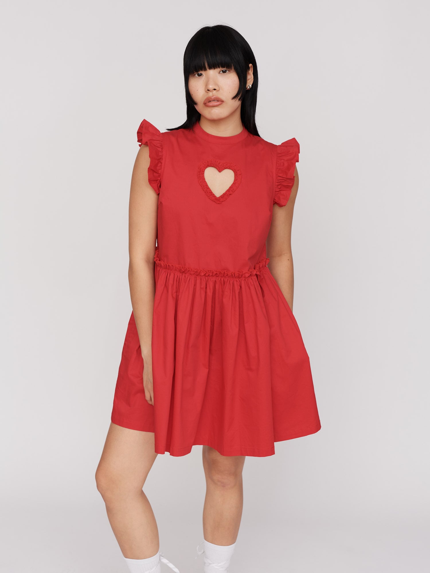 Red Cut Out Heart Mini Dress – Lazy Oaf