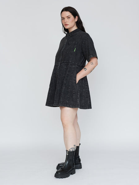 lazy oaf denim dress All Inclusive Denim Dress Lazy Oaf