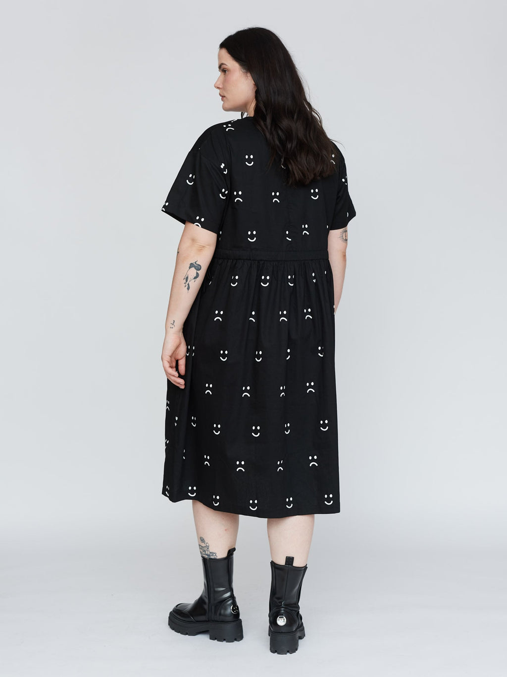 Black Happy Sad Side Tie Dress Lazy Oaf Black Happy Sad Side Tie Dress Lazy Oaf