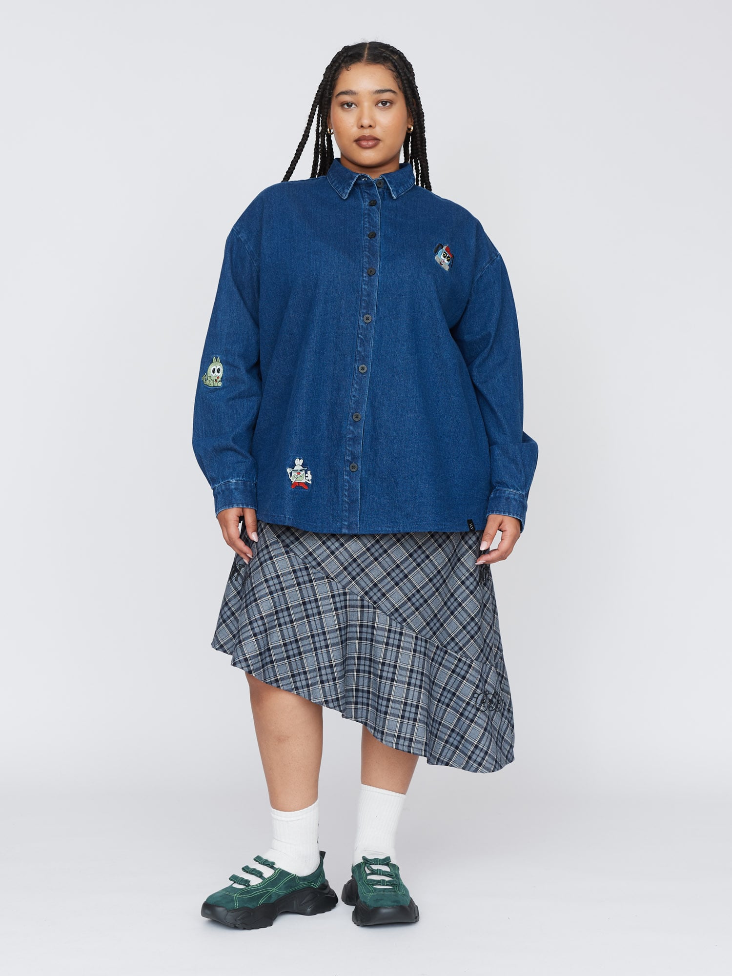 lazy oaf denim dress Double Denim Dress Lazy Oaf