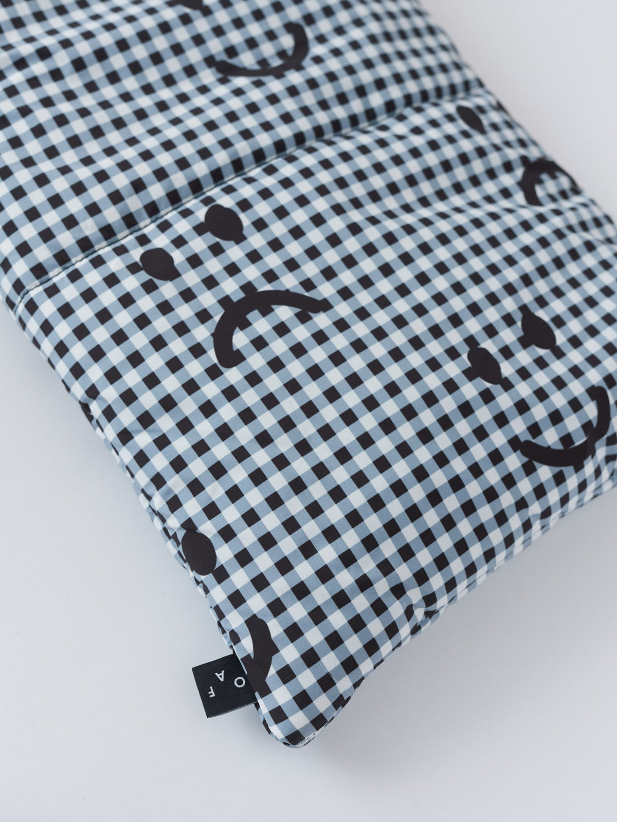 Happy Sad Gingham Puffer Scarf