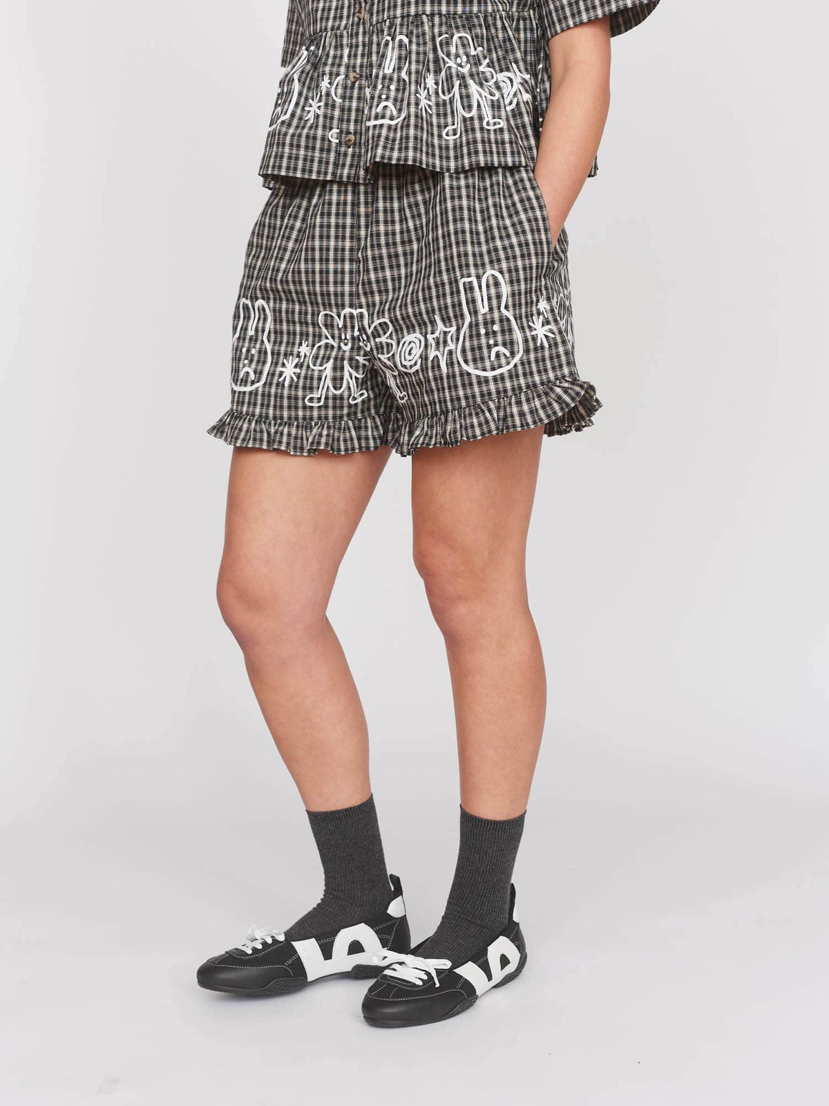 model:Seren wears size S and is 5’8”, collection-all-skirts-shorts, collection-womens-skirts