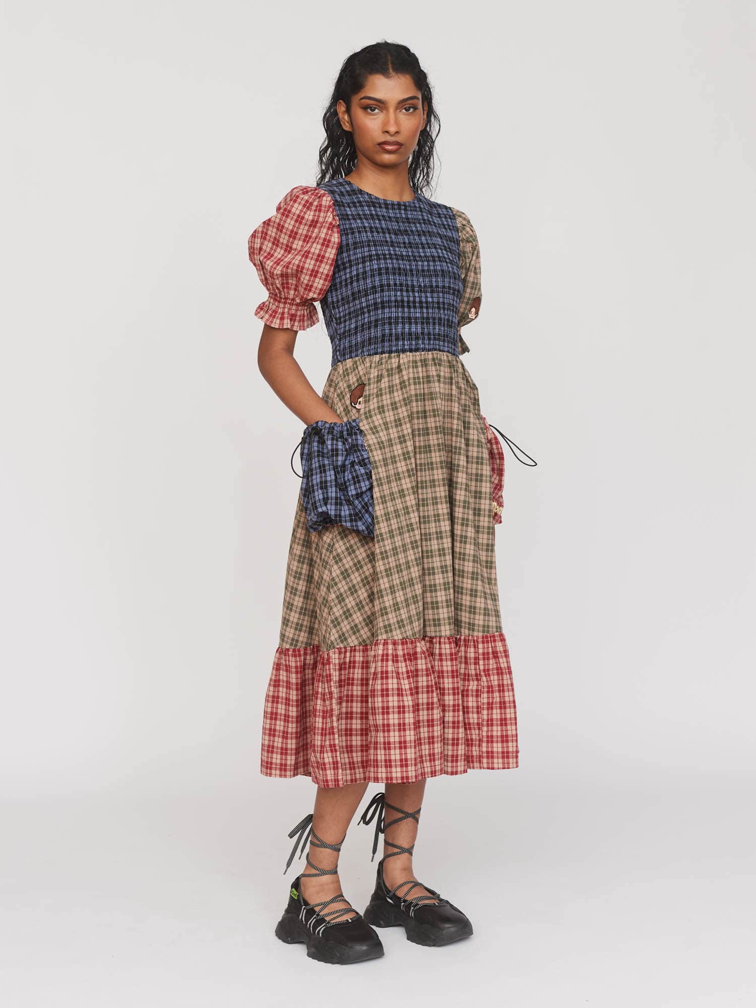Monchhichi Shirred Dress | Lazy Oaf Collaboration