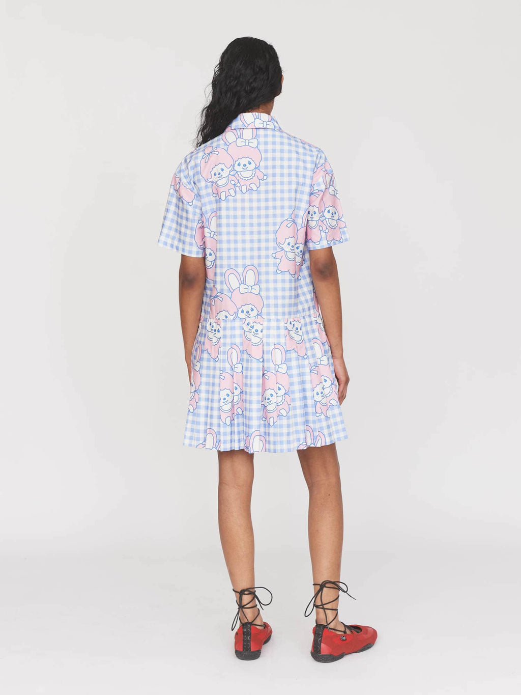 lazy oaf pink gingham dress Sweet Tooth Smock Dress Lazy Oaf