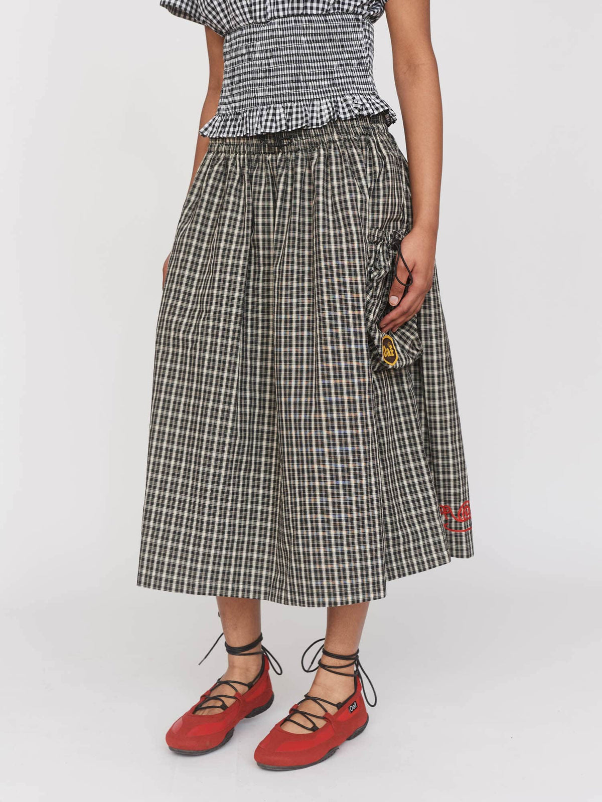 model:Kerethika wears size S and is 5’ 7”, collection-womens-skirts, collection-festival-fits, collection-all-skirts-dresses
