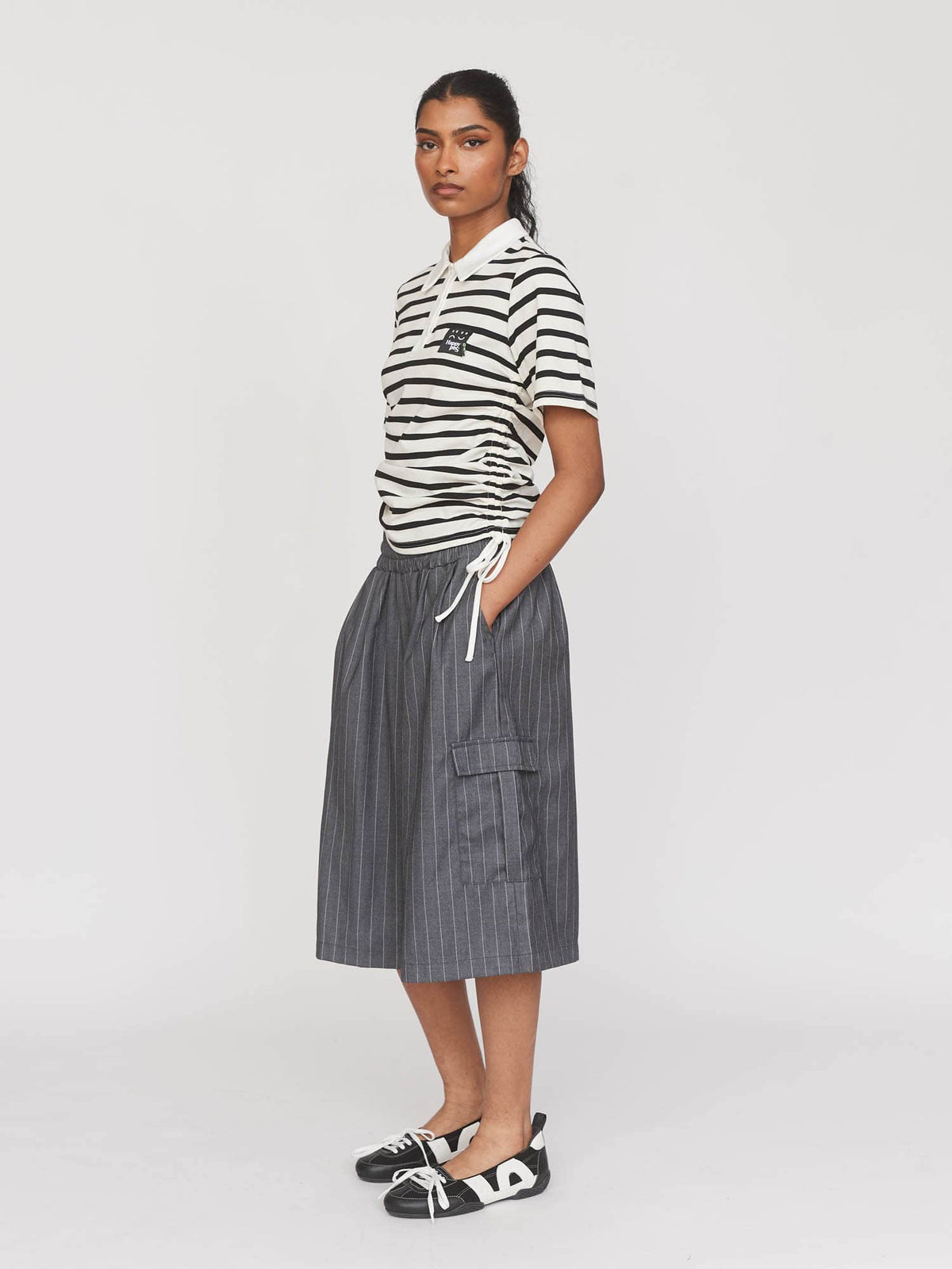model:Kerethika wears size S and is 5’ 7”