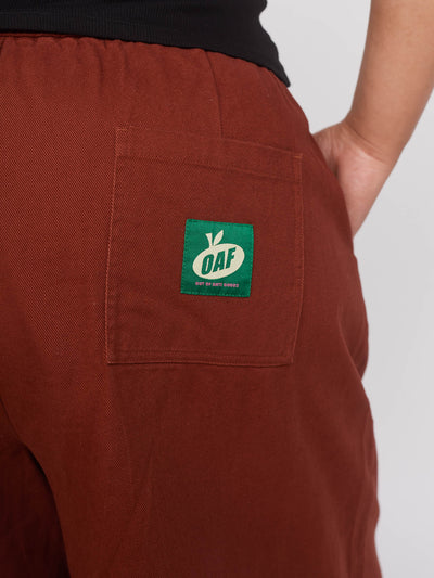 Trev Burgundy Cropped Wide Leg Pants