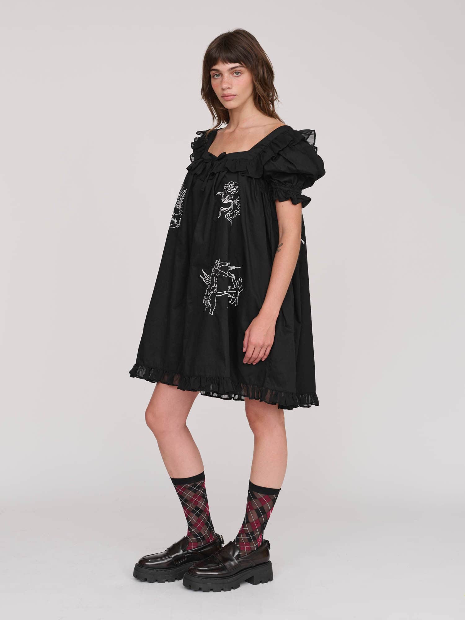 LAZY OAF シェラブスフリルミニドレスM Cherubs Frill Mini Dress – Lazy Oaf