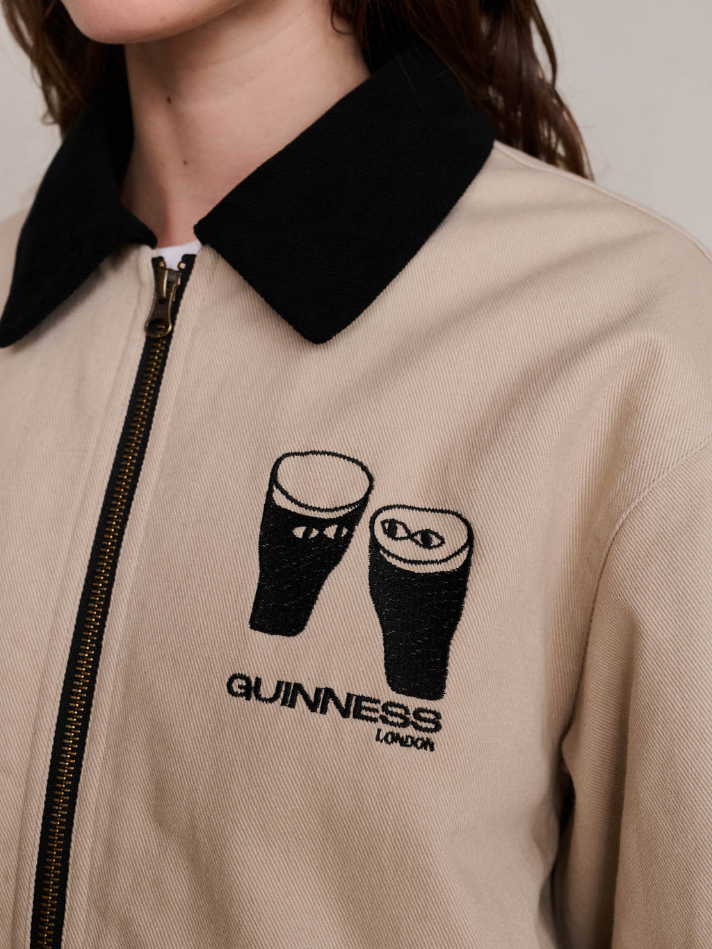 Guinness x Lazy Oaf Zip Twill Jacket