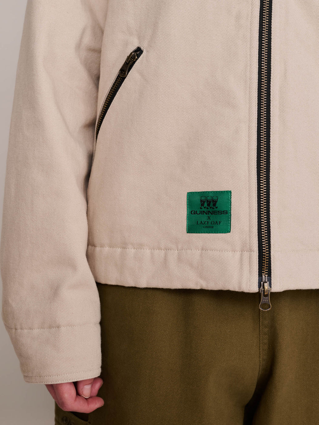 Guinness x Lazy Oaf Zip Twill Jacket