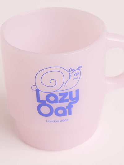 Snail Pink Glass Mug