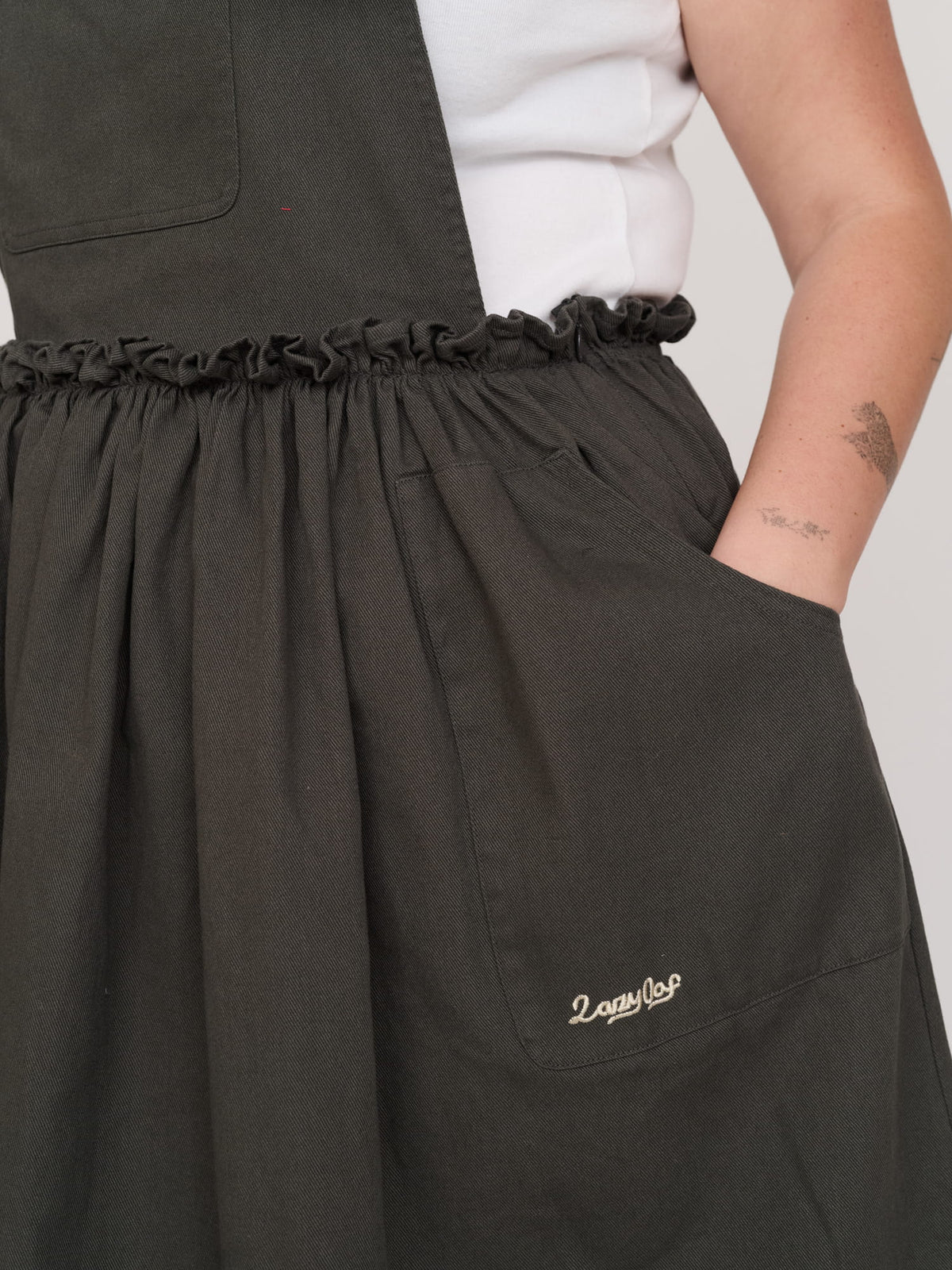 Charcoal Pinafore Dress