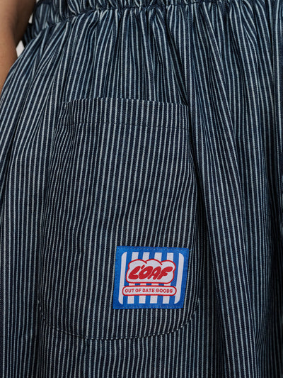 Wavy Pinstripe Midi Dress