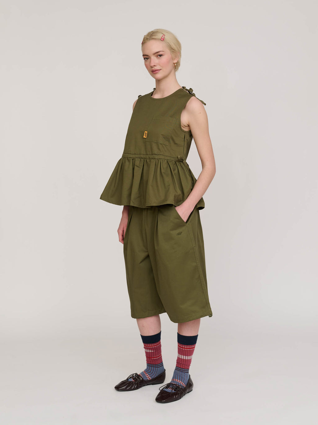 model:Emmie wears size S and is 5’6”