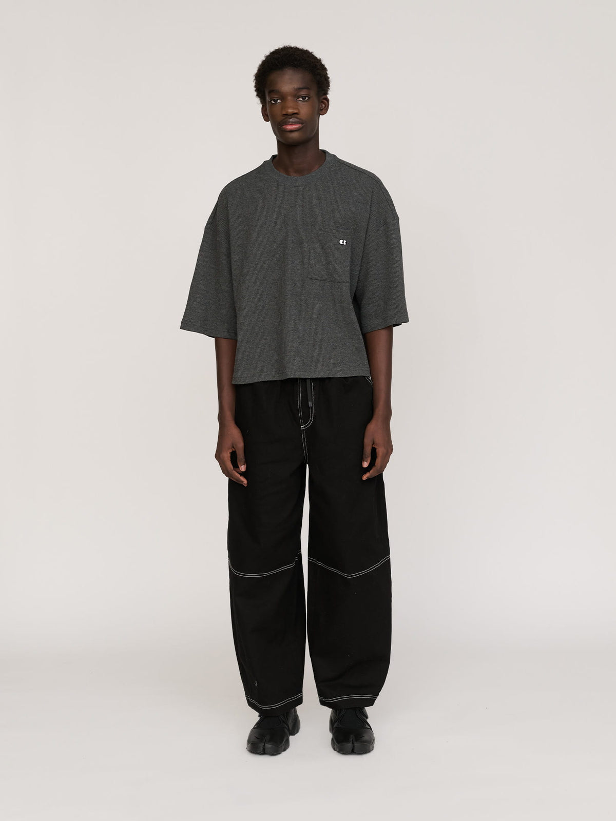 model:Elhadj wears size L and is 6’1”