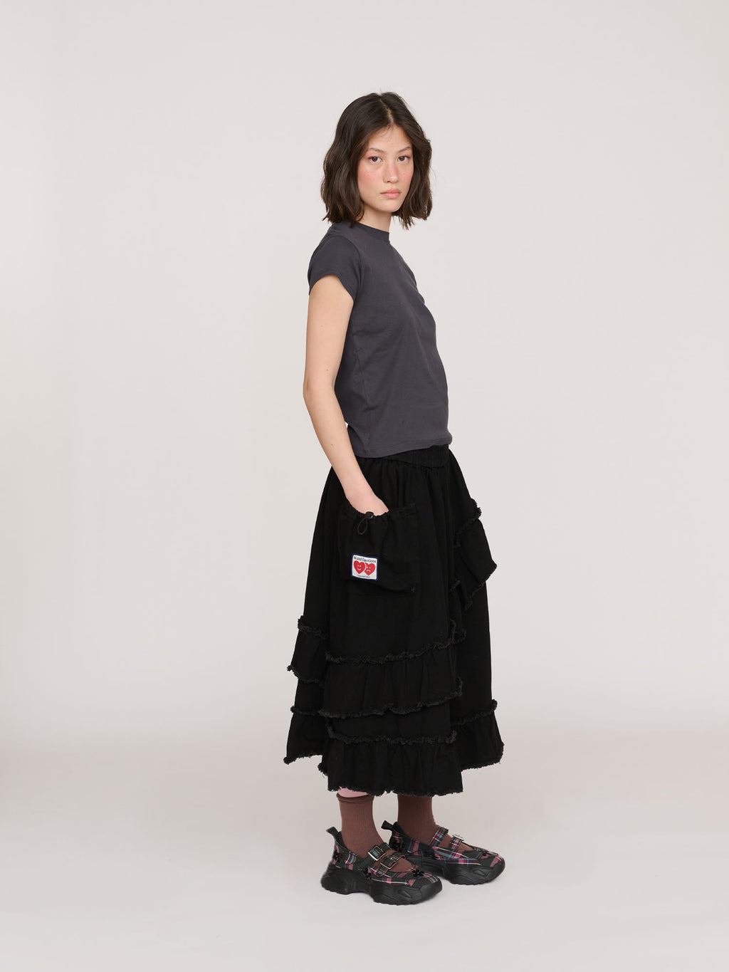 model:Jess wears size S and is 5’7”