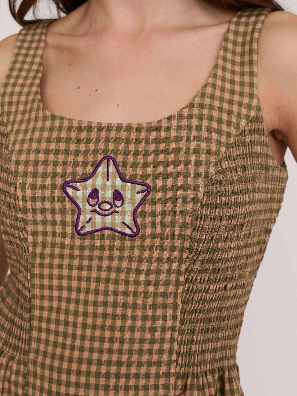 Check & Stars Mini Dress