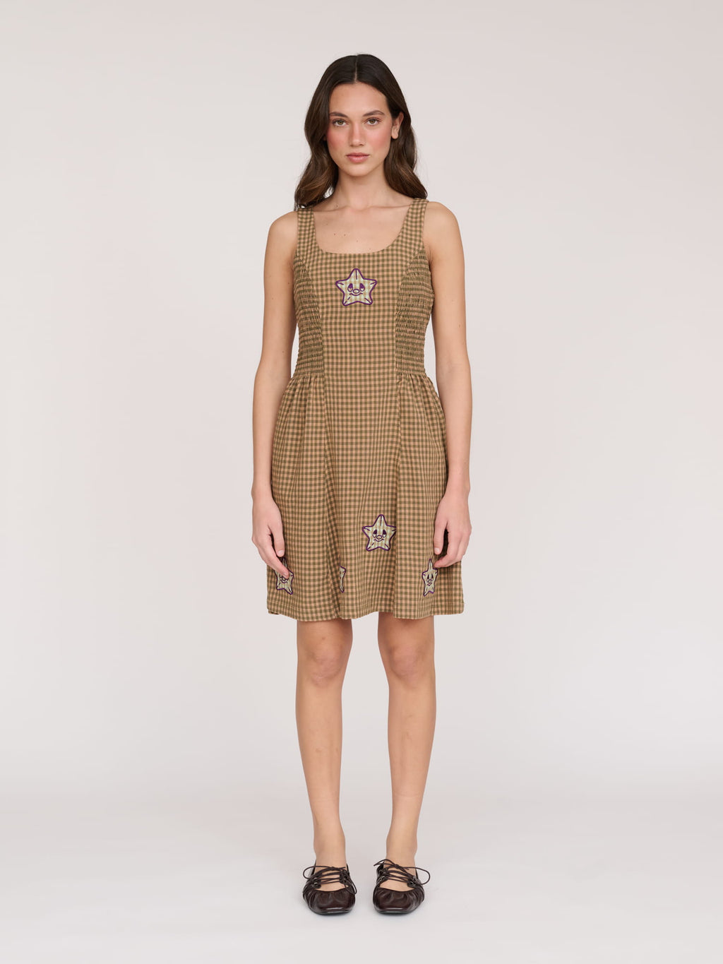 Check & Stars Mini Dress – Lazy Oaf