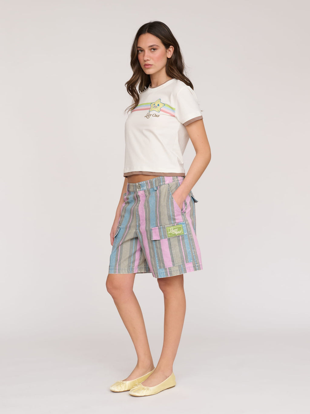 model:Azul wears size 26 and is 5’8”