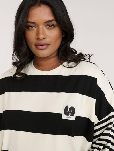 Happy Sad Stripe Long Sleeve T-shirt