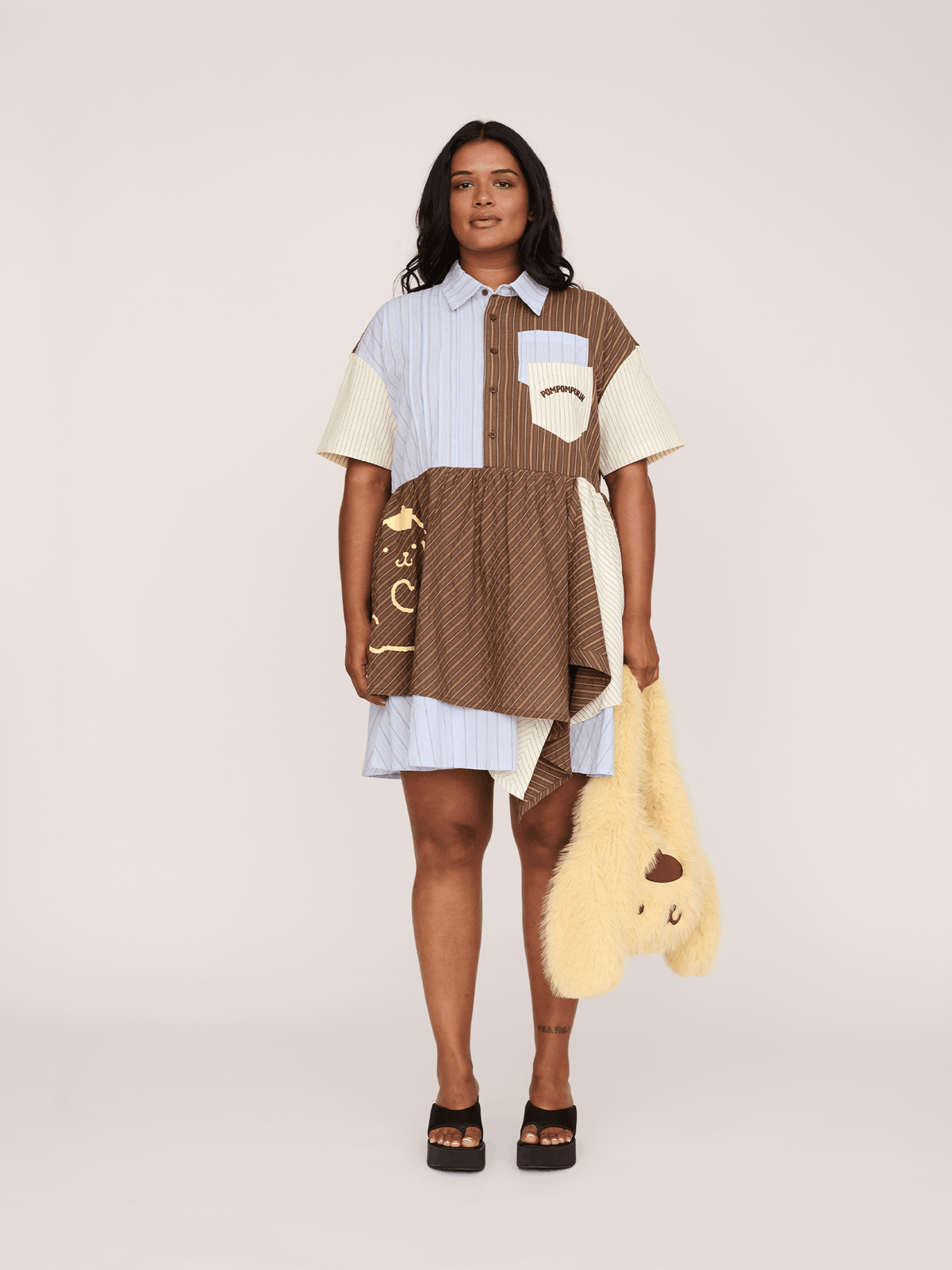 collection-curve, collection-curve-dresses, model:Sha wears size XXL and is 5’9”, collection-all-skirts-dresses, collection-lazy-oaf-x-pompompurin