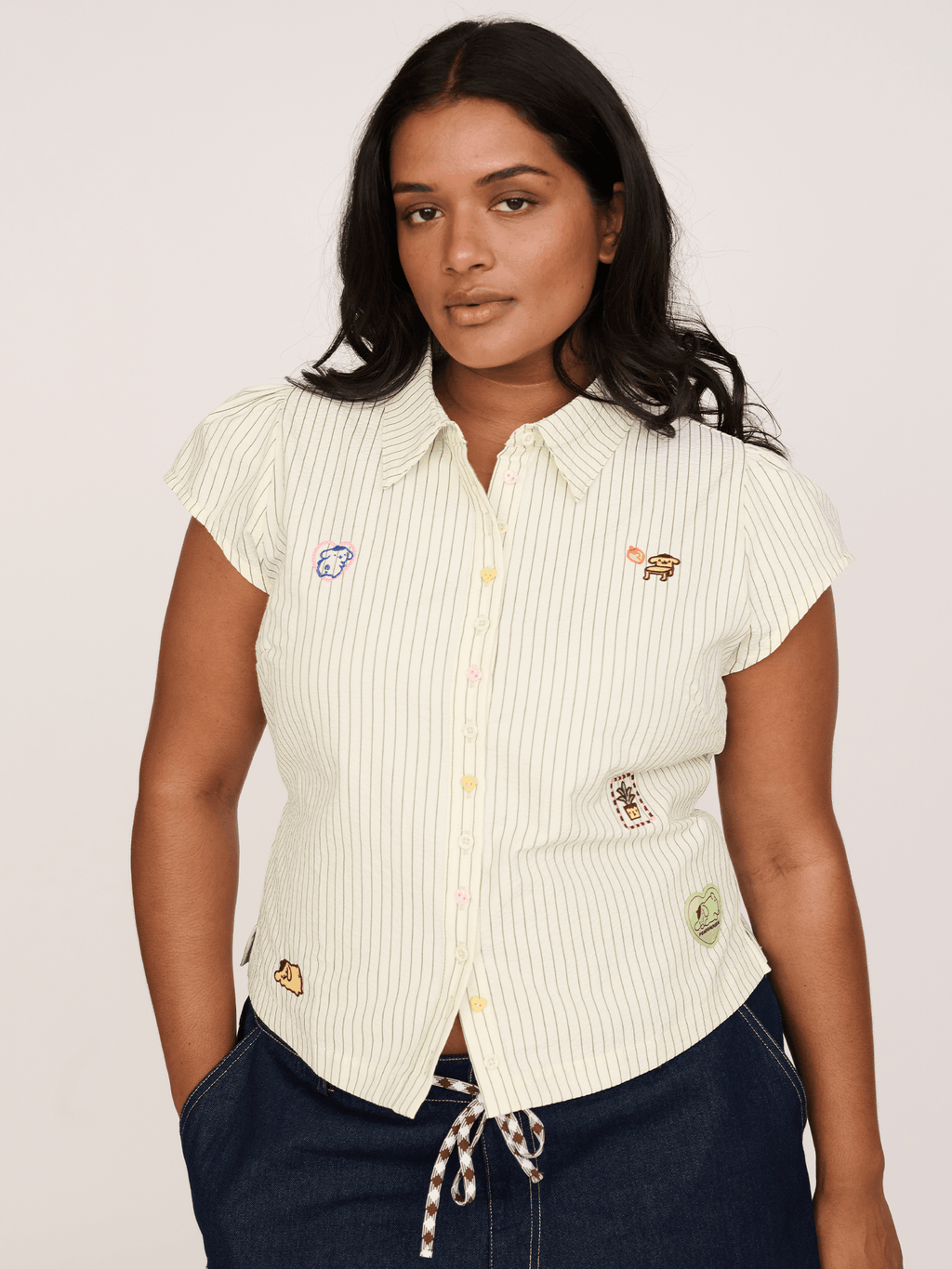 collection-curve, collection-curve-tops, model:Sha wears size 18 and is 5’9”