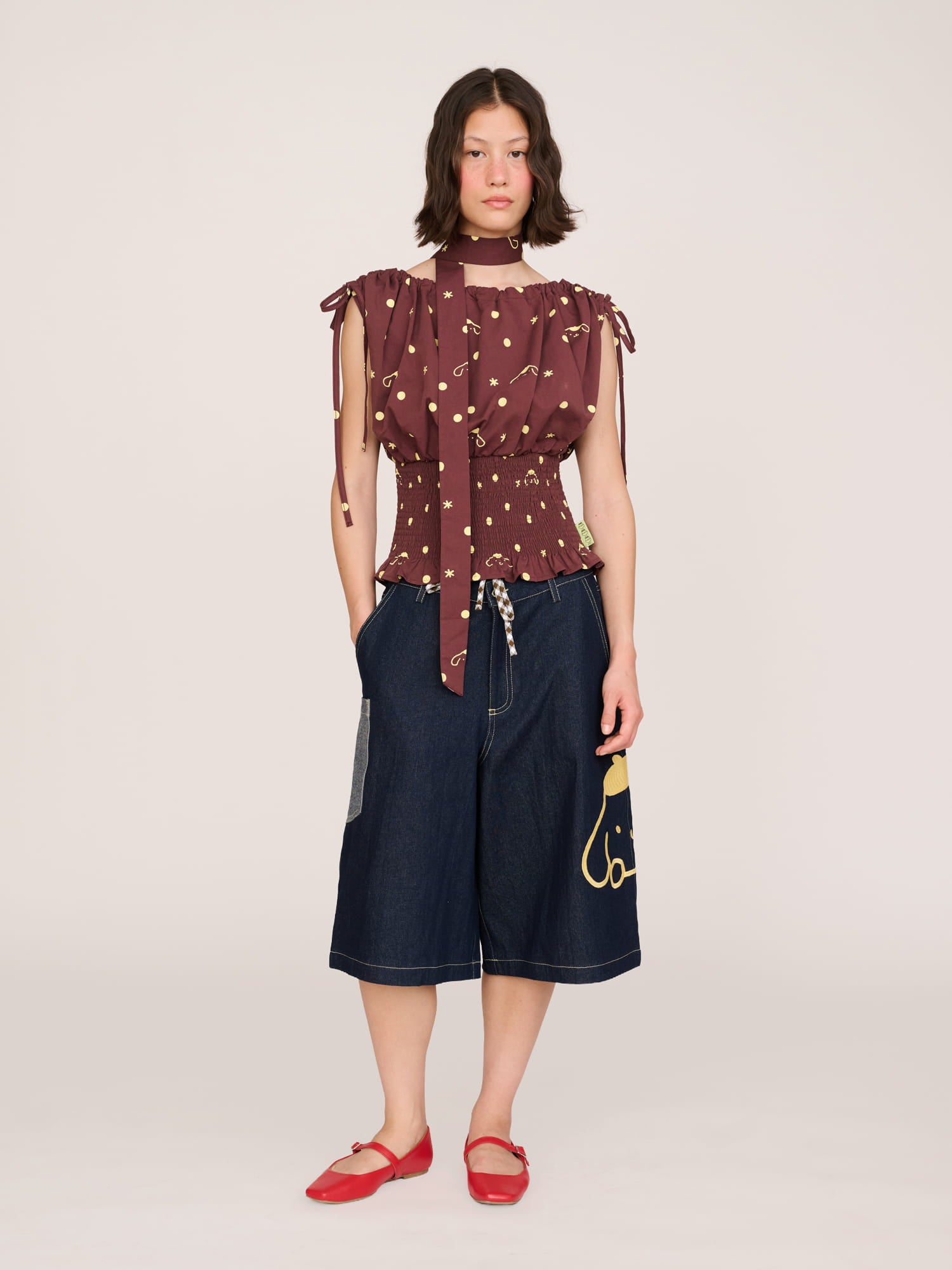 Pompompurin Polka Dot Top – Lazy Oaf