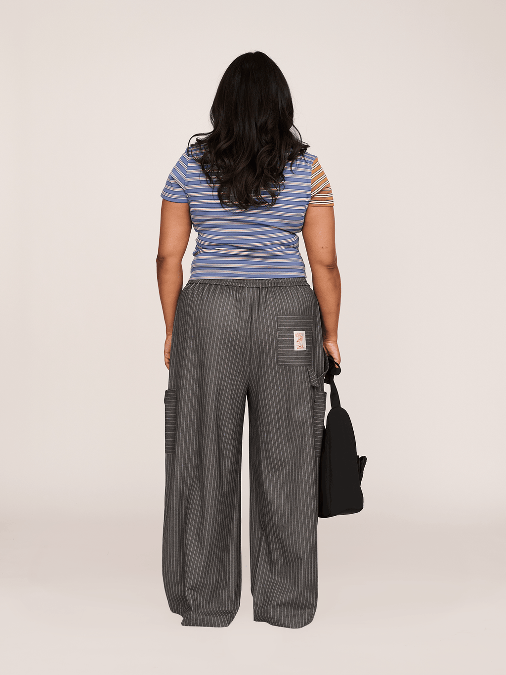 Asymmetric Button Stripe Top