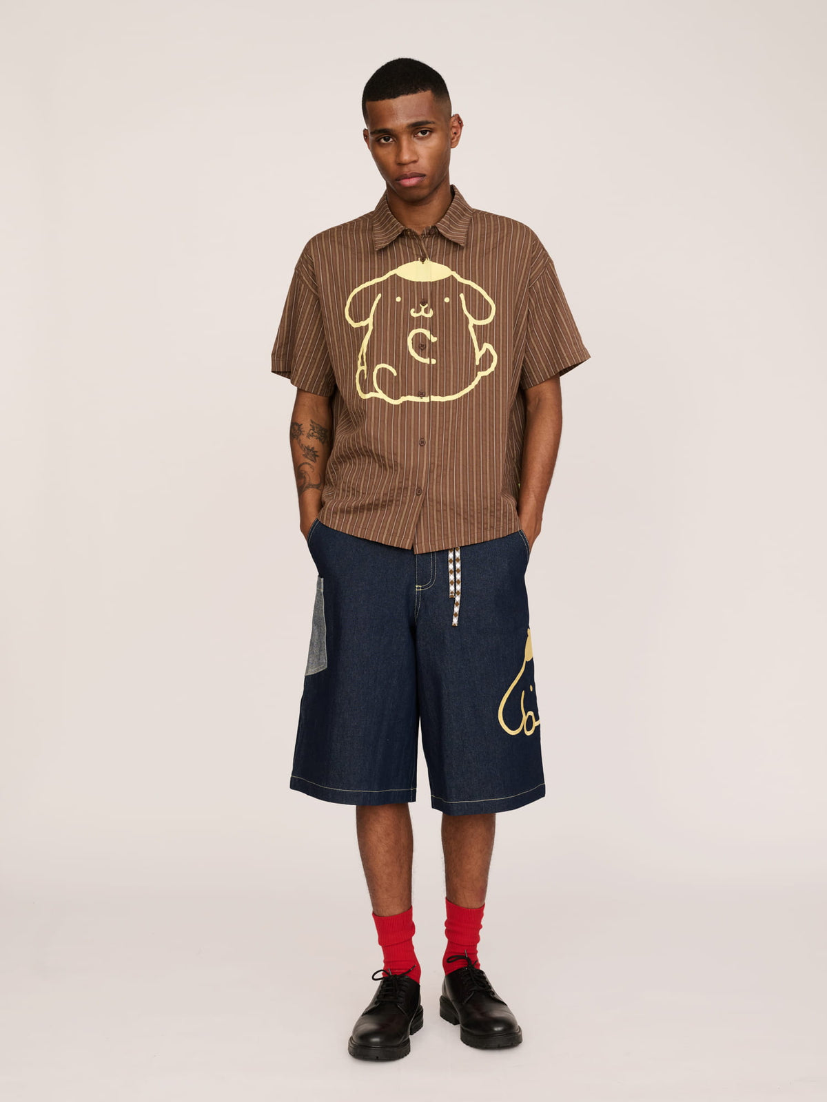 model:Paris wears size L and is 6’2”