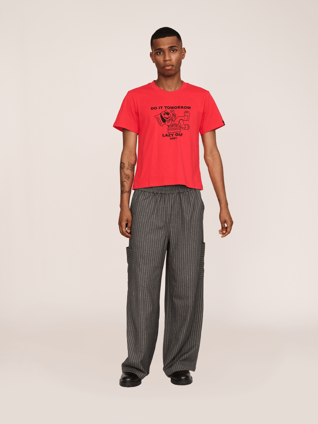 model:Paris wears size L and is 6’2”