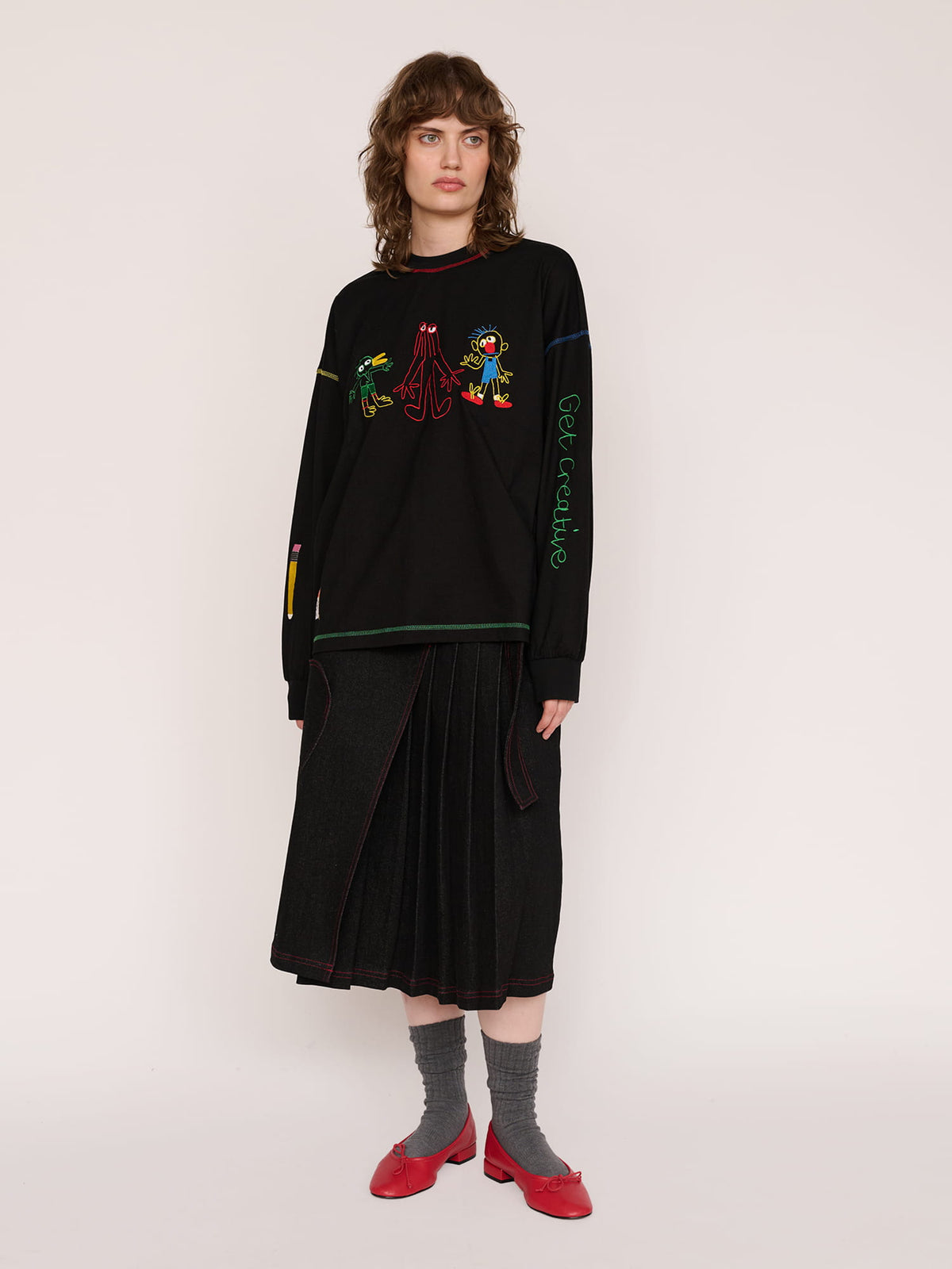 model:Ines wears size S and is 5’8”