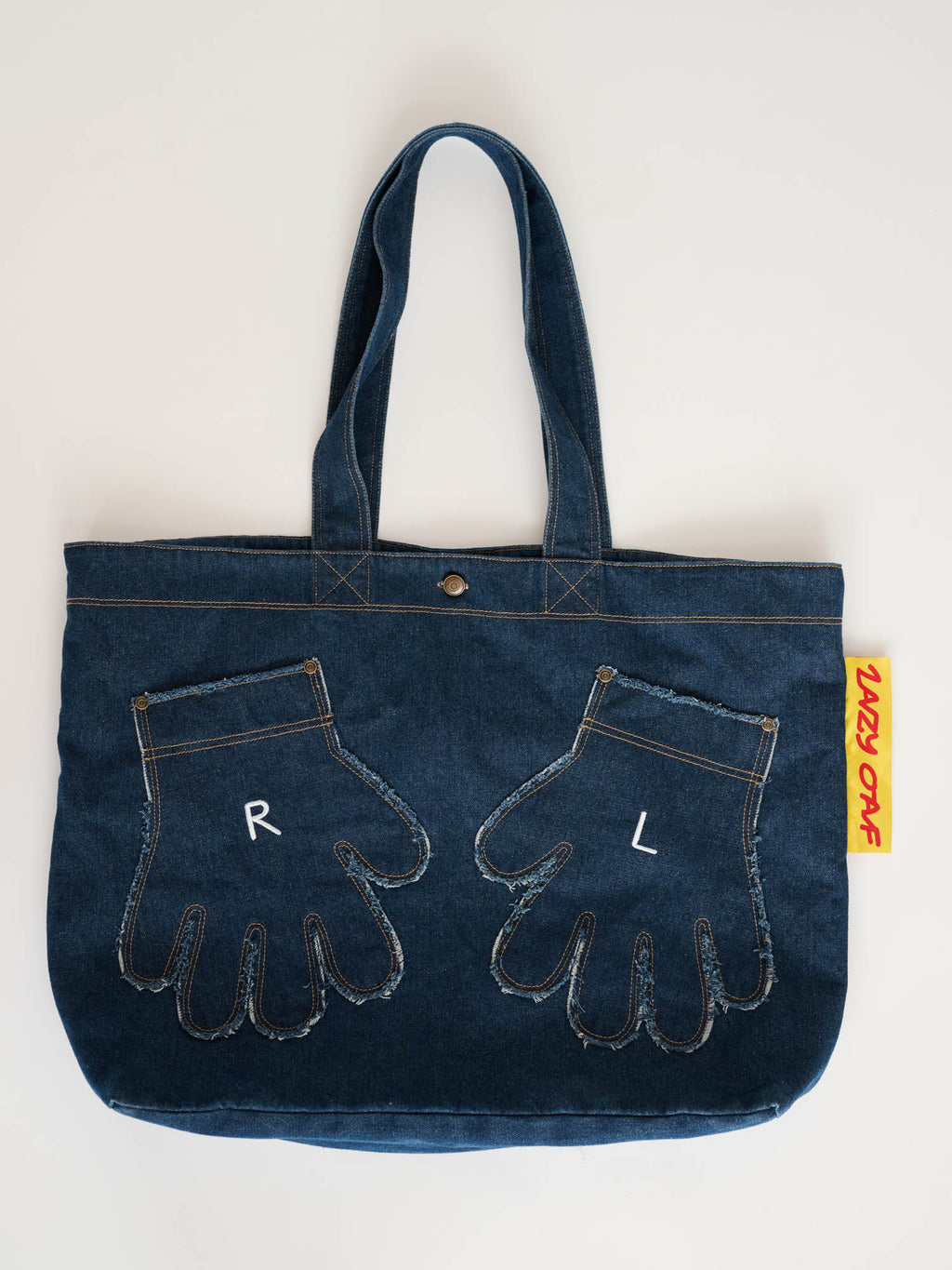 Out Of Hand Denim Tote Bag