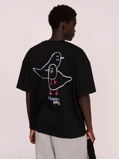 model:Elhadj wears size L and is 6’1”