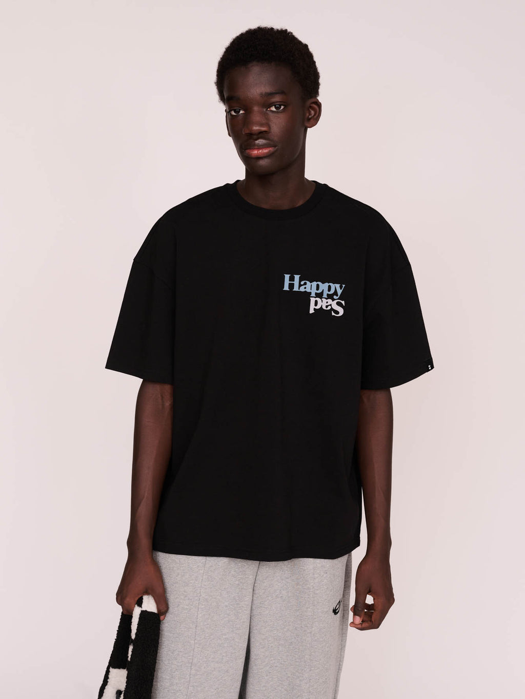 Collection-men-landing, collection-men-new-in-1, collection-men, collection-mens-t-shirts, model:Elhadj wears size L and is 6’1”, collection-mens-happy-sad