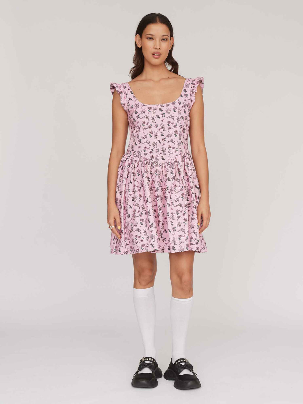 lazy oaf pink gingham dress Cut Out Heart Gingham Smock Dress Lazy Oaf