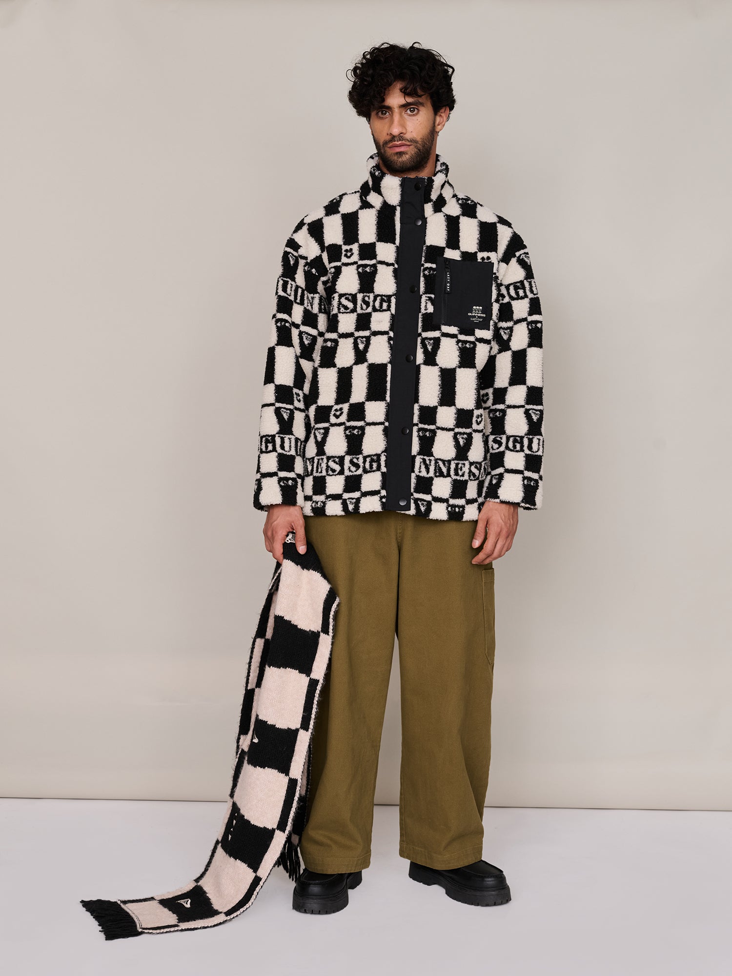 Guinness x Lazy Oaf Checkered Pints Fleece