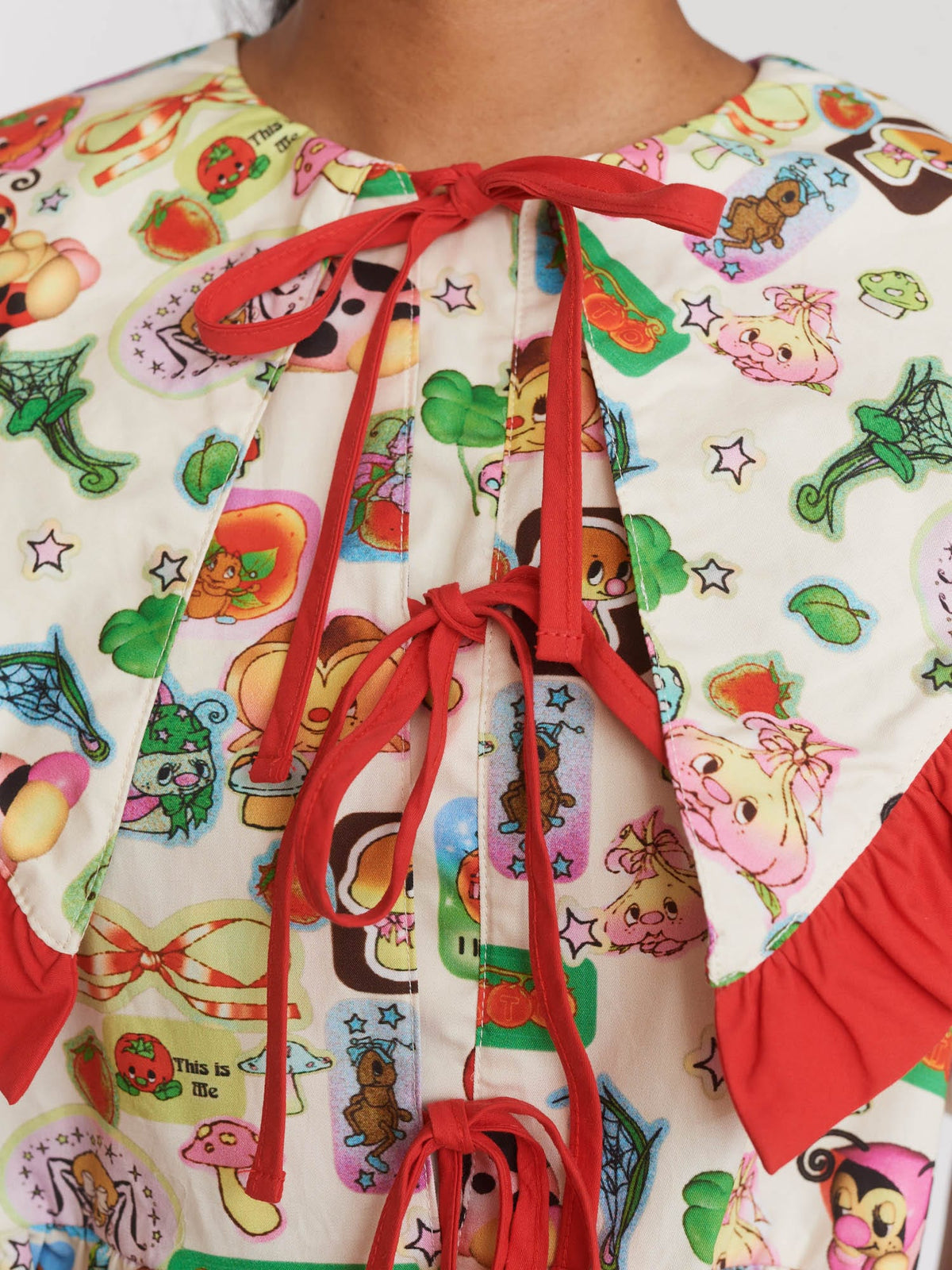 Hannah-Michelle X Lazy Oaf Ruffle Collar Dress