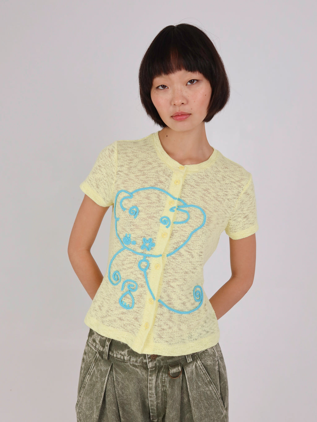 LO x Nhozagri Double Layered Knit Top