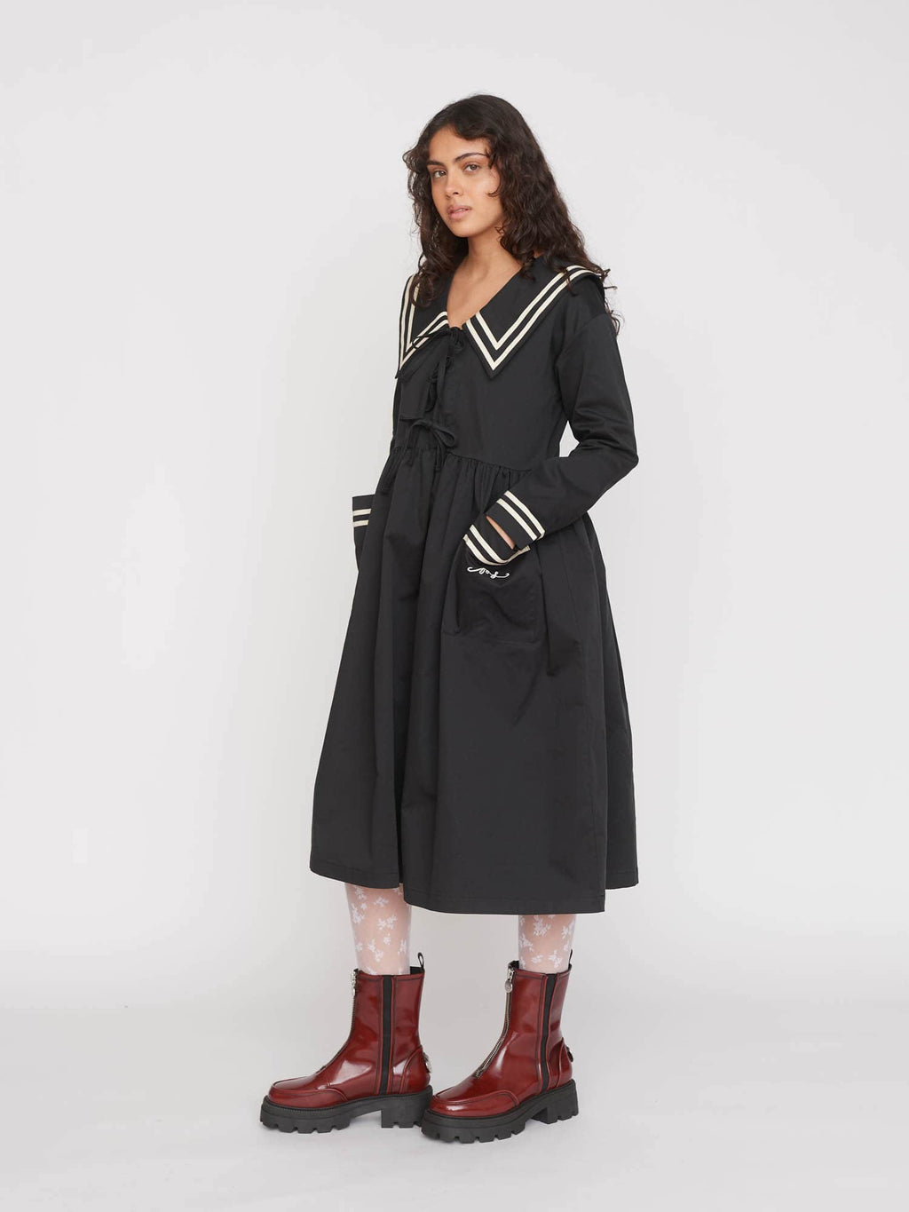 long sleeve sailor dress Evans Sailor Dress