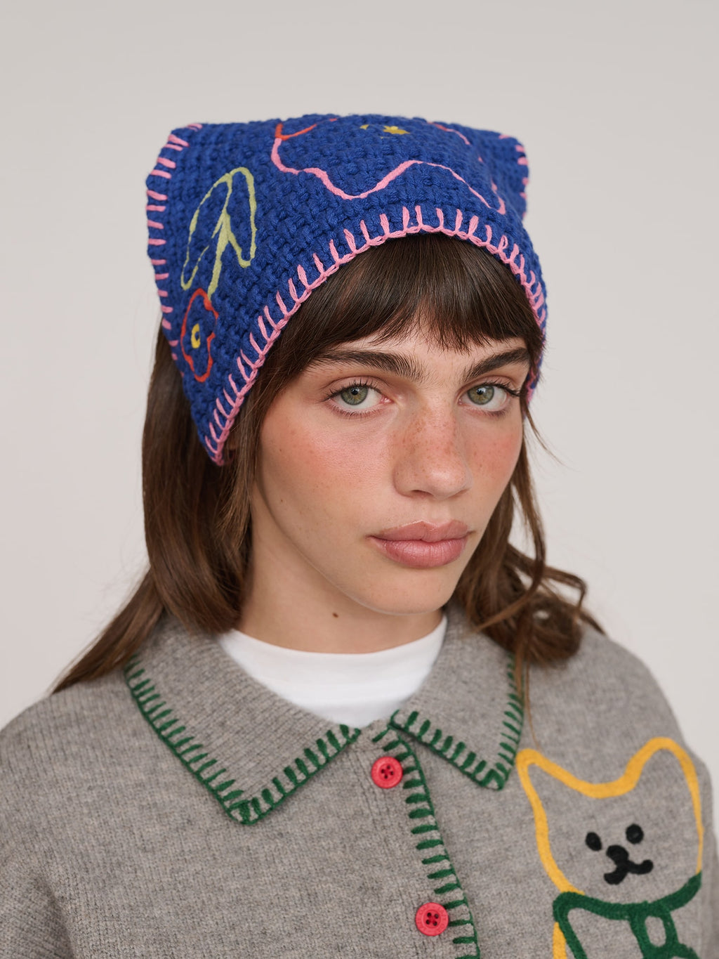 Bow Tie Crochet Style Bandana